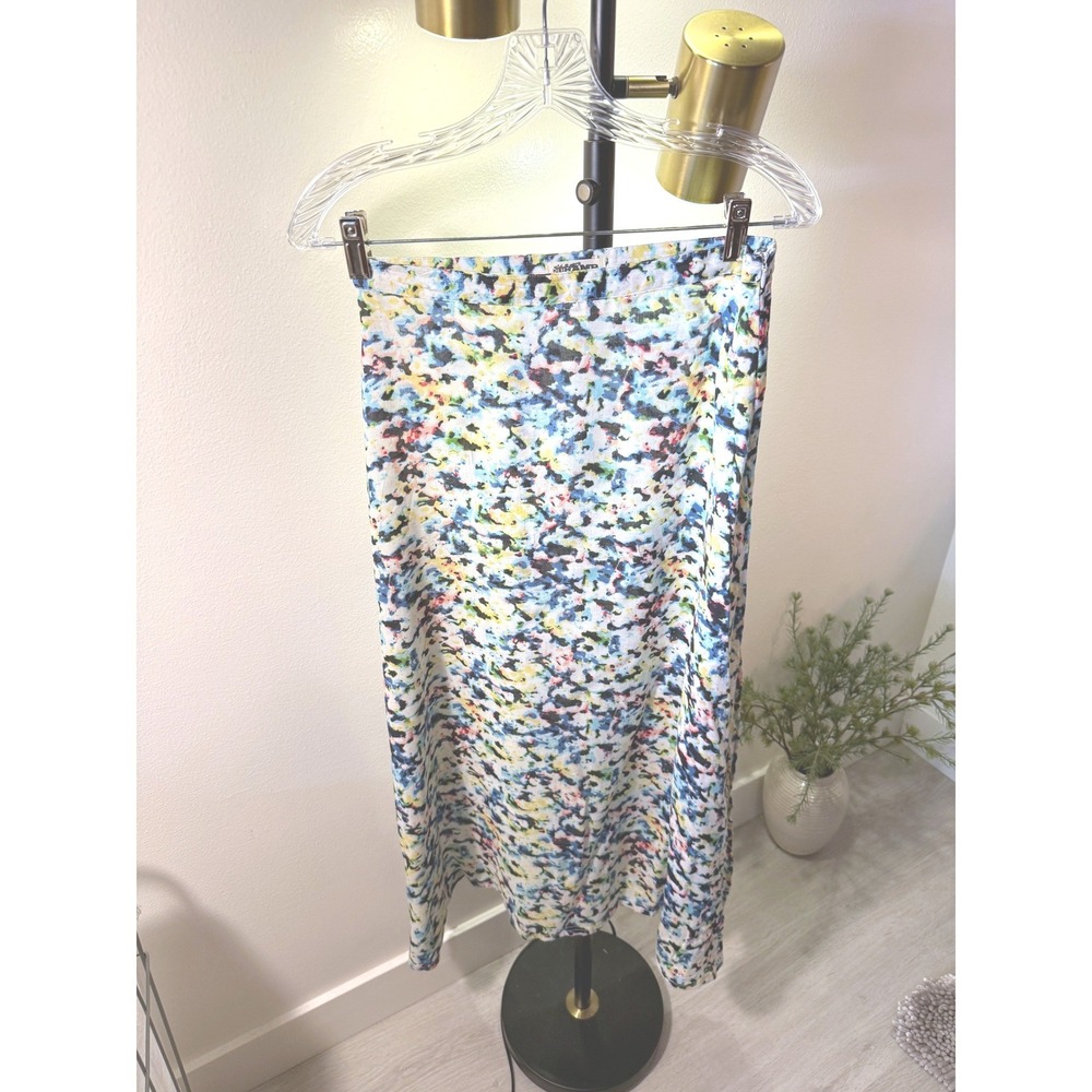 TRAMP midi skirt floral front slit date night summer pretty feminine bright